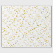 Papier Cadeau Arbre de Noël d'or Motif géométrique (Plat)
