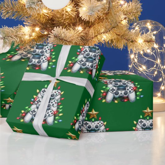 Papier Cadeau Arbre de Noël du joueur (Vacances)