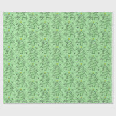 Papier Cadeau Arbre de Noël du texte de violon (Plat)