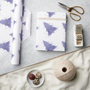 Papier Cadeau Arbre de Noël élégant Charming Lavender Purple