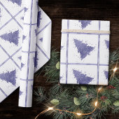 Papier Cadeau Arbre de Noël élégant | Charming Lavender Purple