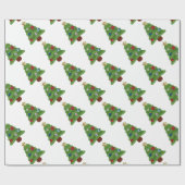 Papier Cadeau arbre de noël émoji (Plat)