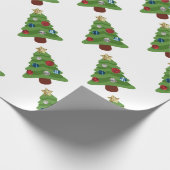 Papier Cadeau arbre de noël émoji (Coin)