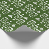 Papier Cadeau Arbre de Noël en boîte de bière sur vert (Coin)