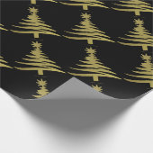 Papier Cadeau Arbre de Noël en or noir (Coin)