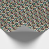 Papier Cadeau Arbre de Noël en verre tendu (Coin)