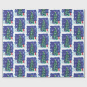 Papier Cadeau Arbre de Noël - Enfants Art pour CHOC (Plat)