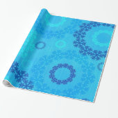 Papier Cadeau Arbre de Noël et bijoux à flocons de neige (Déroulé)