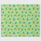 Papier Cadeau Arbre de Noël et points Motif mignon cadeau rétro (Plat)