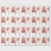 Papier Cadeau Arbre de Noël Fancy Parties scintillant Rose de gl (Plat)