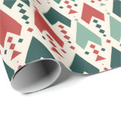 Papier Cadeau Arbre de Noël géométrique Abstrait (Coin rond)