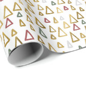 Papier Cadeau Arbre de Noël Géométrique Minimaliste Sm (Coin rond)