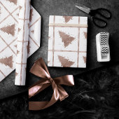 Papier Cadeau Arbre de Noël | Glam Rose Gold Luxurious