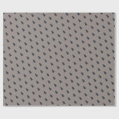 Papier Cadeau Arbre de Noël gris neige (Plat)