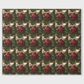 Papier Cadeau Arbre de Noël I Vacances Plutôt vert et rouge (Plat)