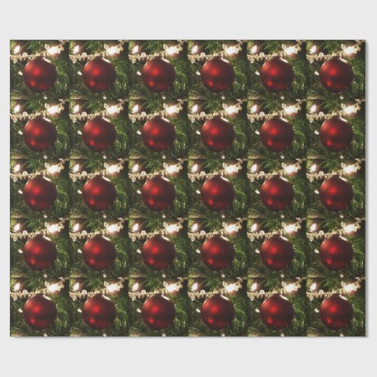 Papier Cadeau Arbre de Noël I Vacances Plutôt vert et rouge (Plat)