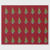 Papier Cadeau Arbre de Noël Iris Enveloppement cadeau (Plat)