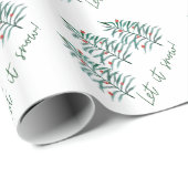 Papier Cadeau Arbre de Noël - Laisse neiger (Coin rond)