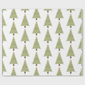 Papier Cadeau Arbre de Noël minimaliste (Plat)