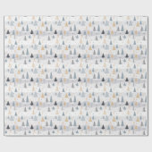 Papier Cadeau Arbre de Noël moderne (Plat)