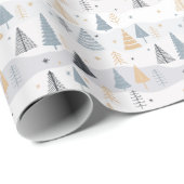Papier Cadeau Arbre de Noël moderne (Coin rond)