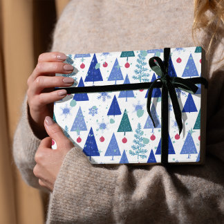 Papier Cadeau Arbre de Noël moderne