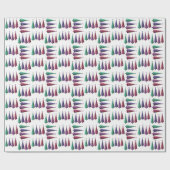 Papier Cadeau Arbre de Noël moderne - papier d'emballage (Plat)