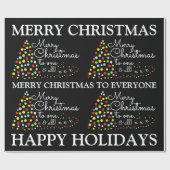 Papier Cadeau Arbre de Noël moderne, Papier d'enveloppement de N (Plat)