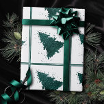 Papier Cadeau Arbre de Noël Moody | Dark Midnight Turquoise Spla<br><div class="desc">C'est la saison pour célébrer et divertir ! Palette moderne, sombre et moody dans un design de vacances festif abstrait avec un arbre de Noël brillant et fantaisiste avec un éclaboussant éclat de peinture rehaussé et une parties scintillant faux métallique. Pour d'autres couleurs ou produits correspondants, veuillez contacter le designer...</div>