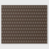 Papier Cadeau Arbre de Noël Motif chocolat noir (Plat)