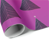 Papier Cadeau Arbre de Noël noir, Dégradé rose chaud (Coin rond)