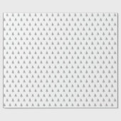 Papier Cadeau Arbre de Noël noir et blanc simple (Plat)