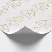 Papier Cadeau Arbre de Noël Nom de famille Script Holiday (Coin)