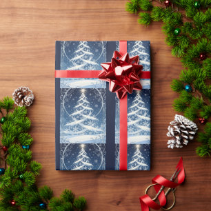 Papier Cadeau Arbre de Noël orné exquis