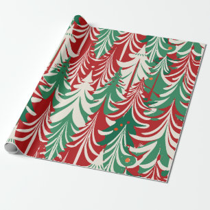 Papier Cadeau Arbre de Noël Papier d'emballage Motif moderne