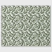 Papier Cadeau Arbre de Noël pin vert (Plat)