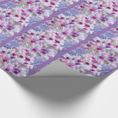 Papier Cadeau Arbre de Noël pourpre (Coin)