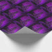 Papier Cadeau Arbre de Noël pourpre (Coin)