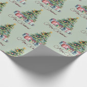 Papier Cadeau Arbre de Noël Rainbow Watercolor (Coin)