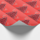 Papier Cadeau Arbre de Noël Red Leopard Cheetah (Coin)