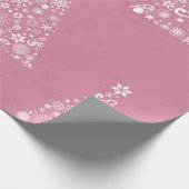 Papier Cadeau arbre de Noël rose (Coin)