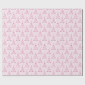 Papier Cadeau Arbre de Noël rose (Plat)