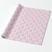Papier Cadeau Arbre de Noël rose (Déroulé)