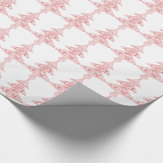 Papier Cadeau Arbre de Noël Rouge (Coin)