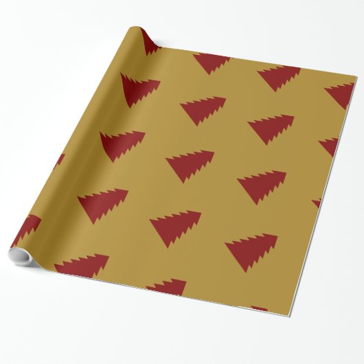 PAPIER CADEAU ARBRE DE NOËL ROUGE UNIQUE (Déroulé)