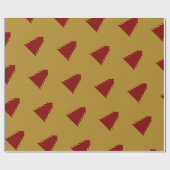 PAPIER CADEAU ARBRE DE NOËL ROUGE UNIQUE (Plat)