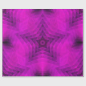 Papier Cadeau Arbre de Noël Silhouette & Étoile violette Dégradé (Plat)