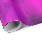 Papier Cadeau Arbre de Noël Silhouette & Étoile violette Dégradé (Coin rond)