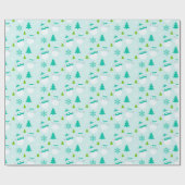 Papier Cadeau Arbre de Noël Snowflics Moderne Noël (Plat)