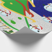 Papier Cadeau Arbre de Noël & Snowmen - (Coin)